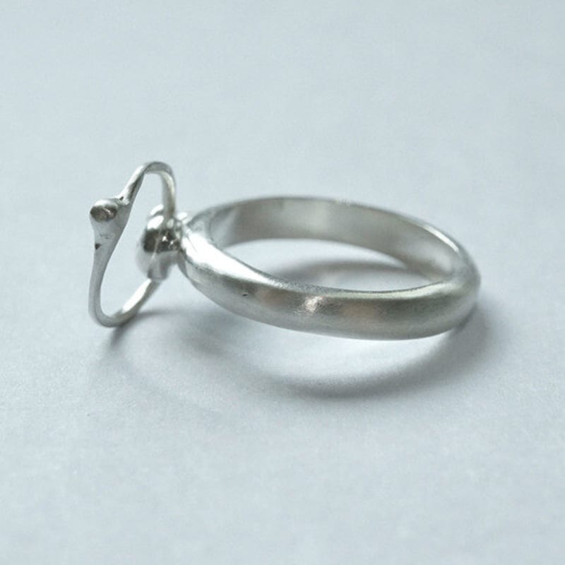 vacactsilver planet ring