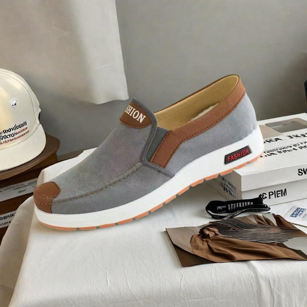 Autumn old Beijing cloth shoes men's beef tendon sole work shoes breathable casual shoes middle-aged and elderly lazy shoes casual shoes