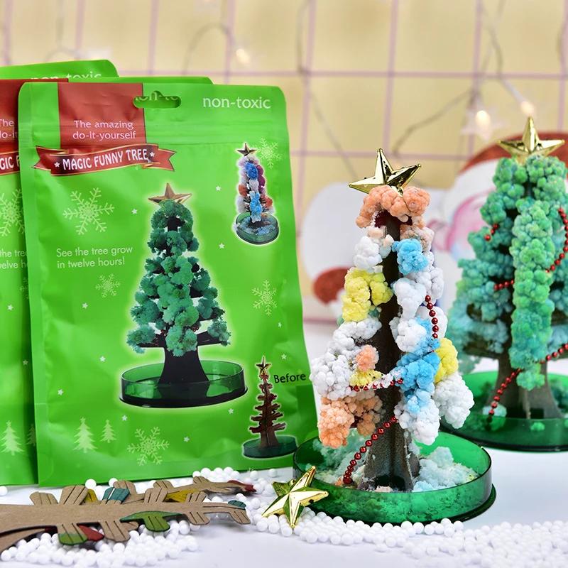 Mini Magic Growing Christmas Tree,Paper Fun Science Blossom Toys for Adults Kids,DIY Crystal Flowering Trees for Festival Decor