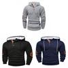 Casual Mens Hooded Sweater With Jacquard Knit For Spring Urban Wear