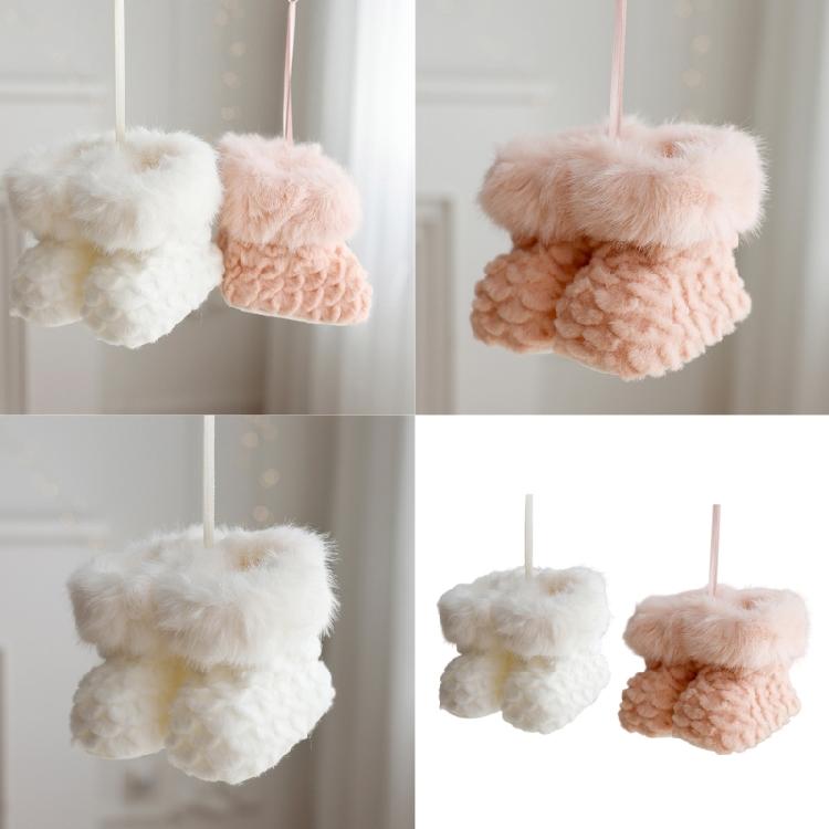 Handmade Christmas Decoration Plush Boot Ornament Festival Hanging Pendant Accessories for Fireplaces Children Gift