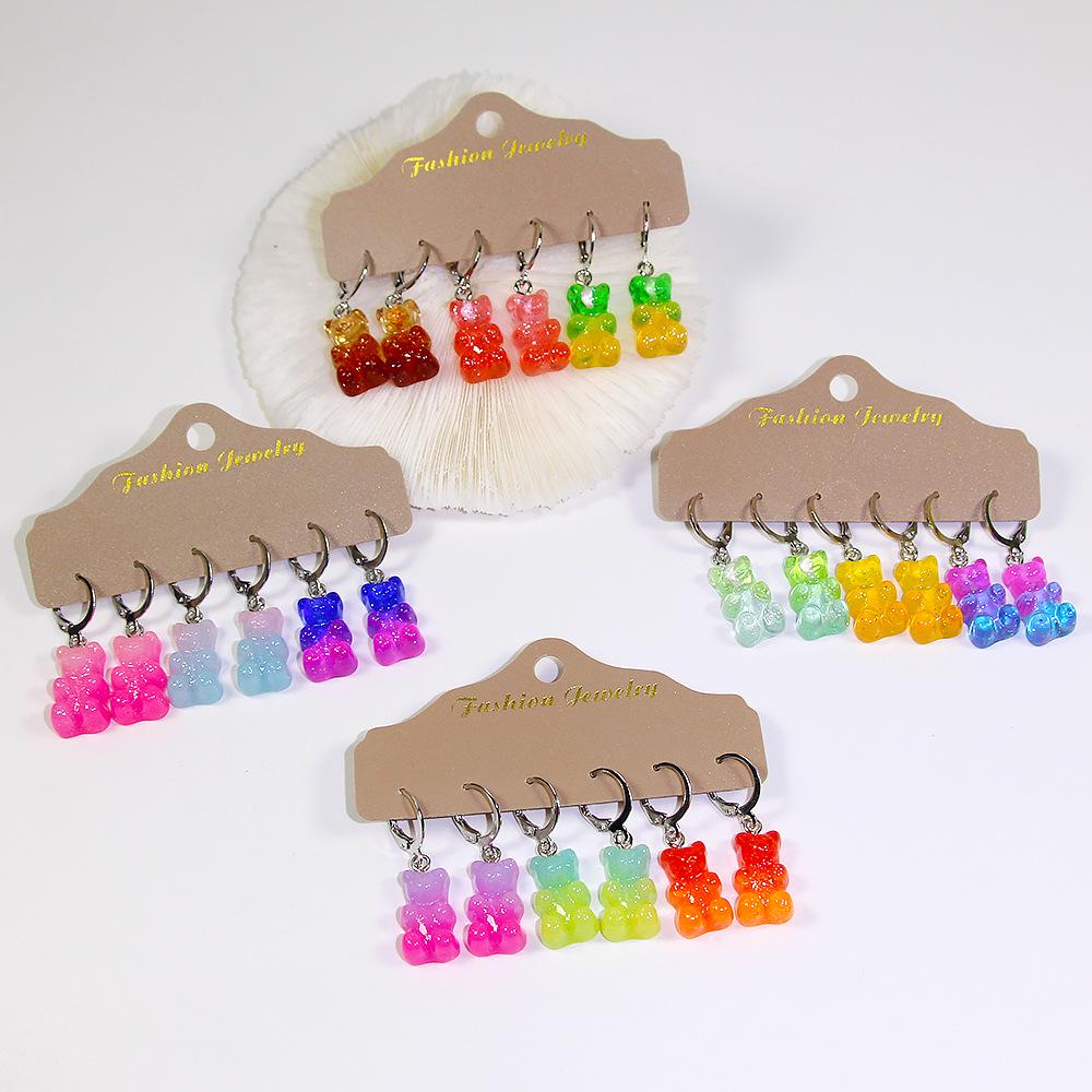 Set Collana e Orecchini Orsetto Colore Caramella - Gioielli Carini e Versatili per Donna