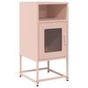 VidaXL Pink Bedside Table 36x39x78 Cm Cold-Rolled Steel, Side Table, Bedside Cabinet, Side Table for Bedroom, 853411