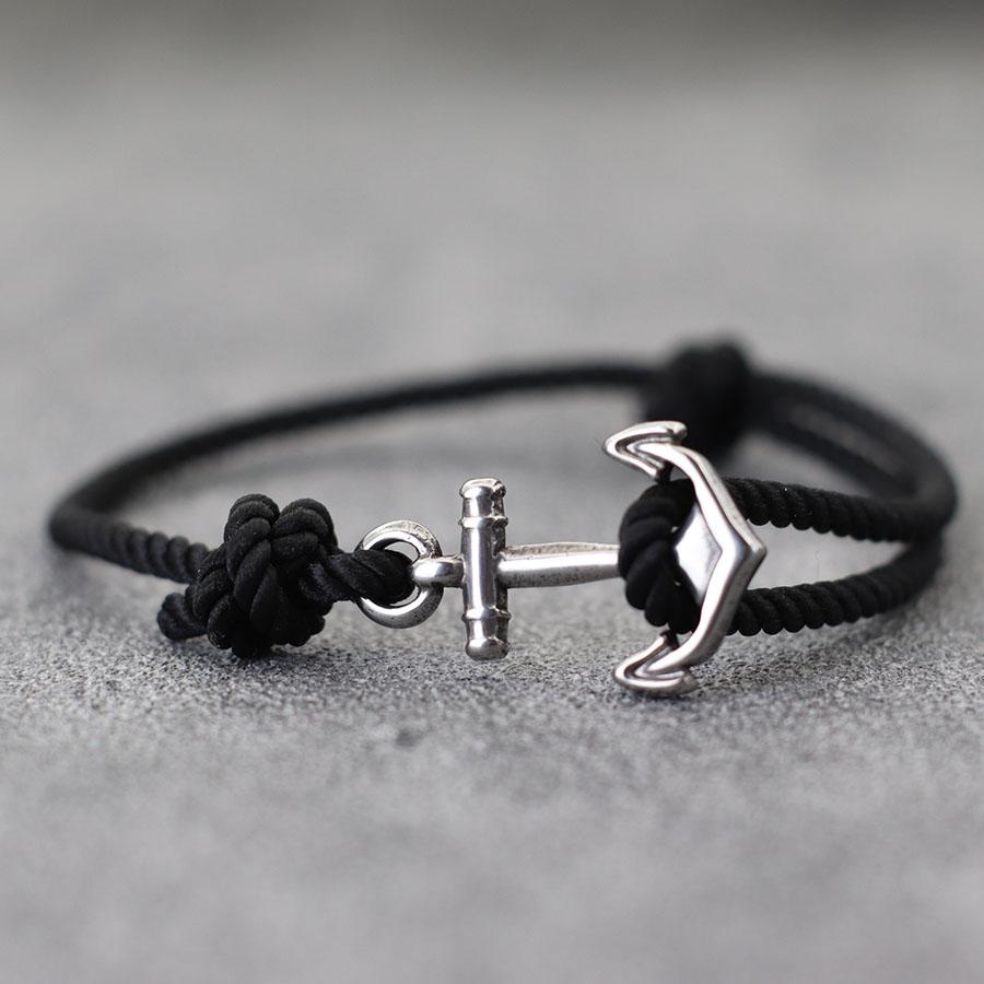 Trendy Anchor Bracelet Milanese Rope Braided Braclet Men Women Casual Accessories Beach Surf Viking Adventure Jewelry Gifts