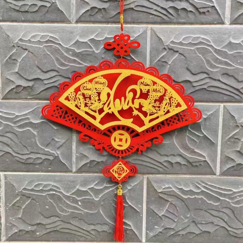 Vietnamese New Year Hanging Pendants With Tassel Window Door Party Hanging Ornament 2026 Spring Festival Home Decor Accessories
