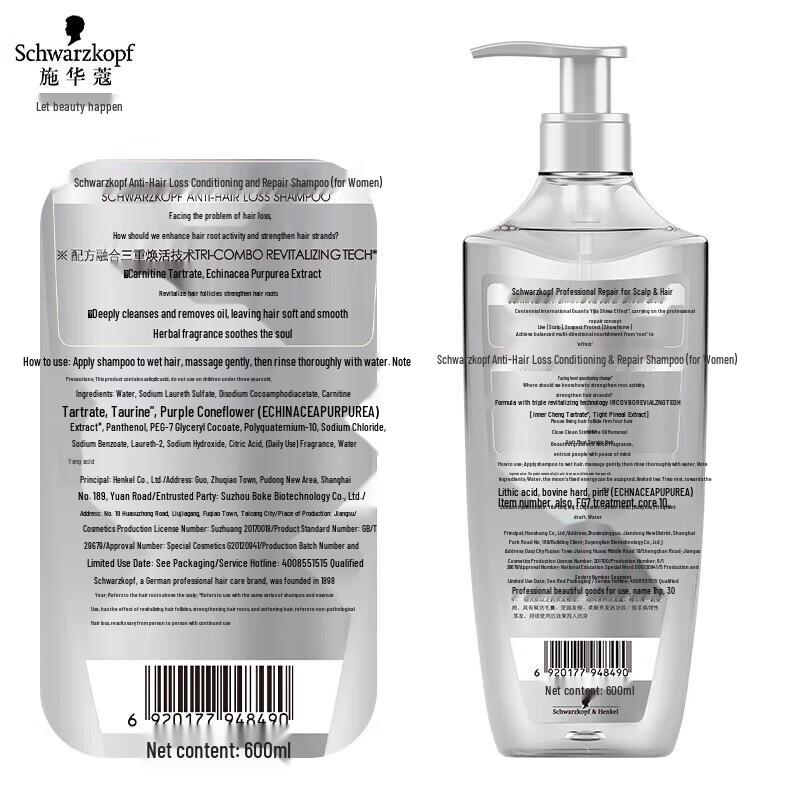 Schwarzkopf Anti-Hair Loss Deep Repair Conditioning Shampoo