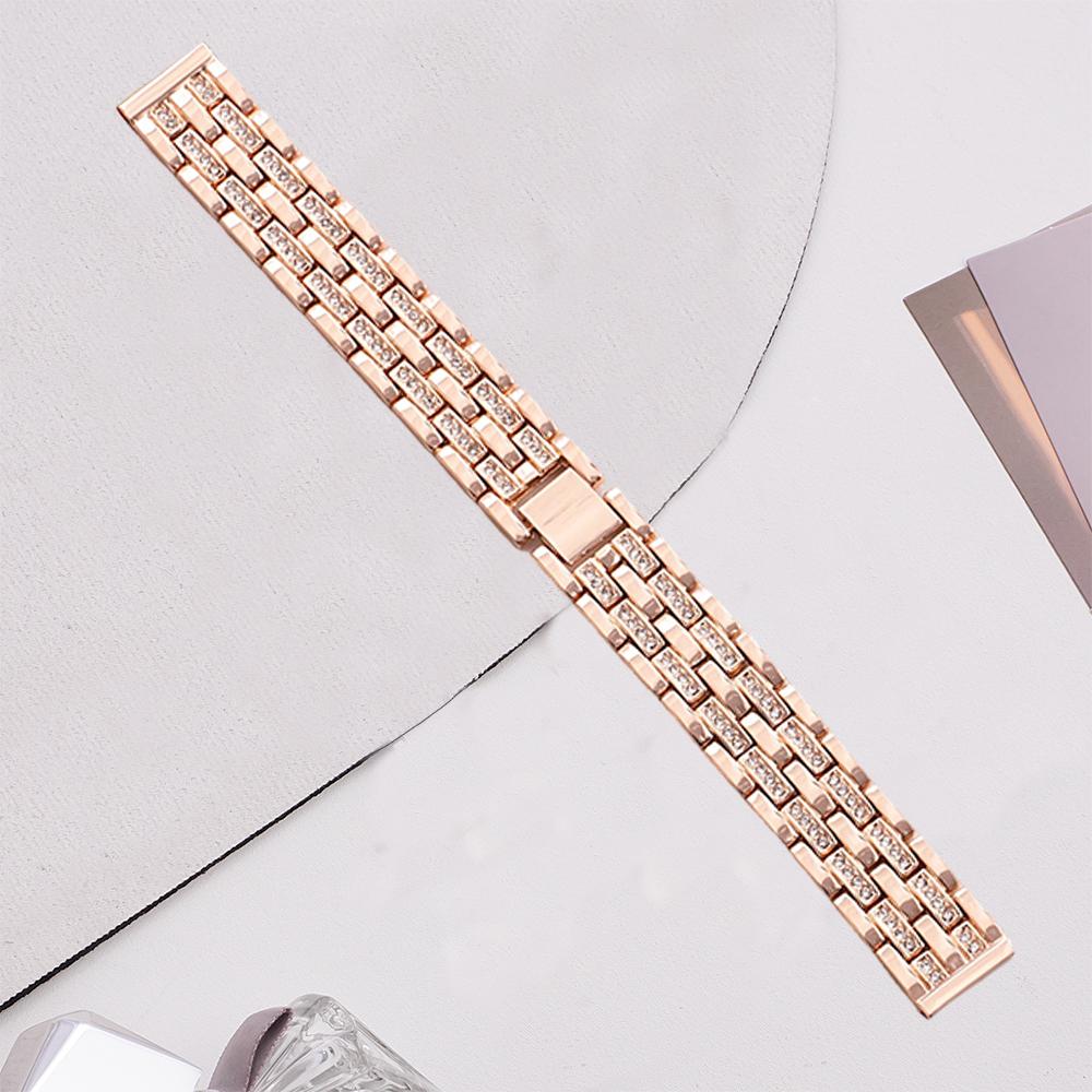 Pulseira de Metal Diamantada em Aço Inoxidável para Garmin Lily 2 Pulseira de Pulso Feminina para Garmin Lily 2 Active/Lily 2 Pulseira de Metal Inteligente