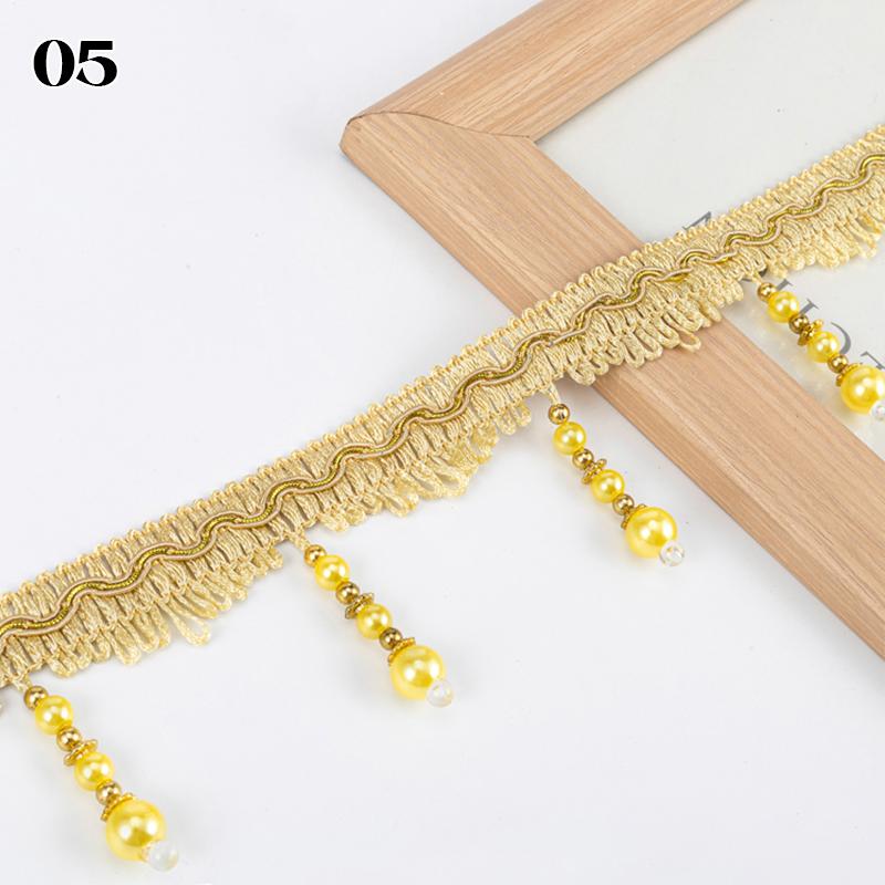 10 Meter Vorhangborten Perlenspitze Fransen DIY Vorhang Nähborte Quastelkante Heimvorhang Sofa Polsterdekor Zubehör