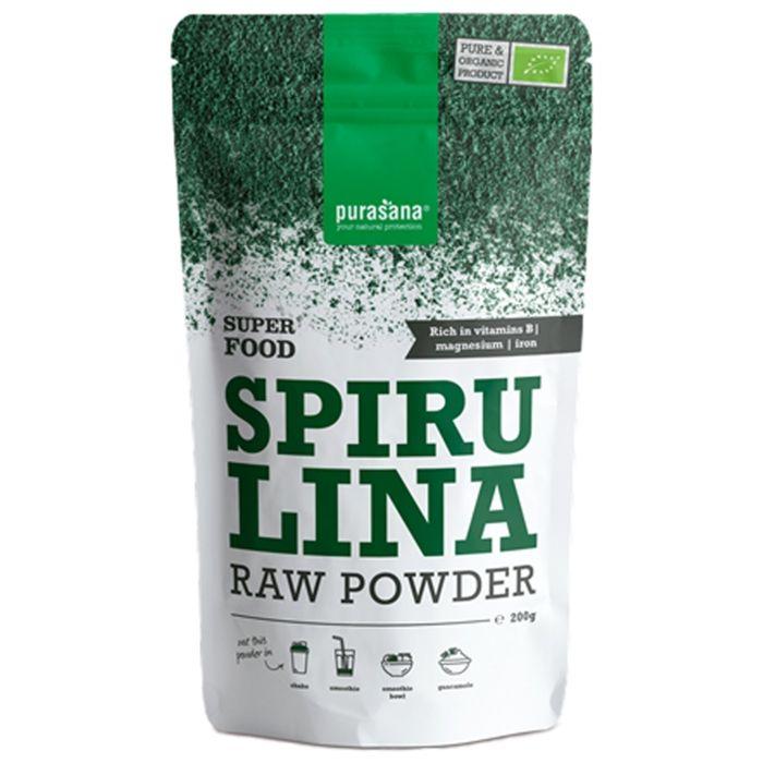 Purasana Spirulina Pulver Bio Roh 200g