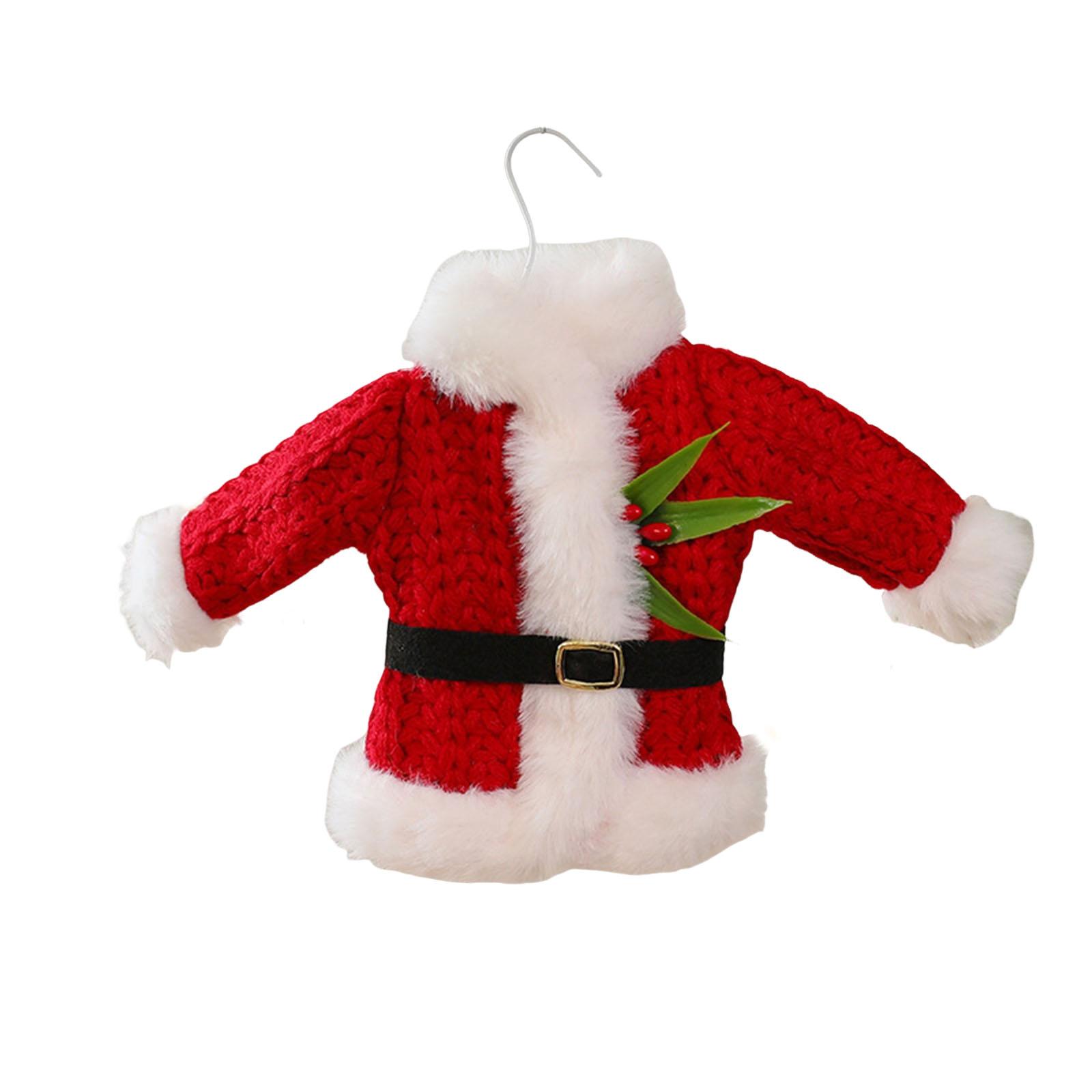 

Knitted Clothes Ornaments Christmas Home Christmas Tree Decoration Props One Size