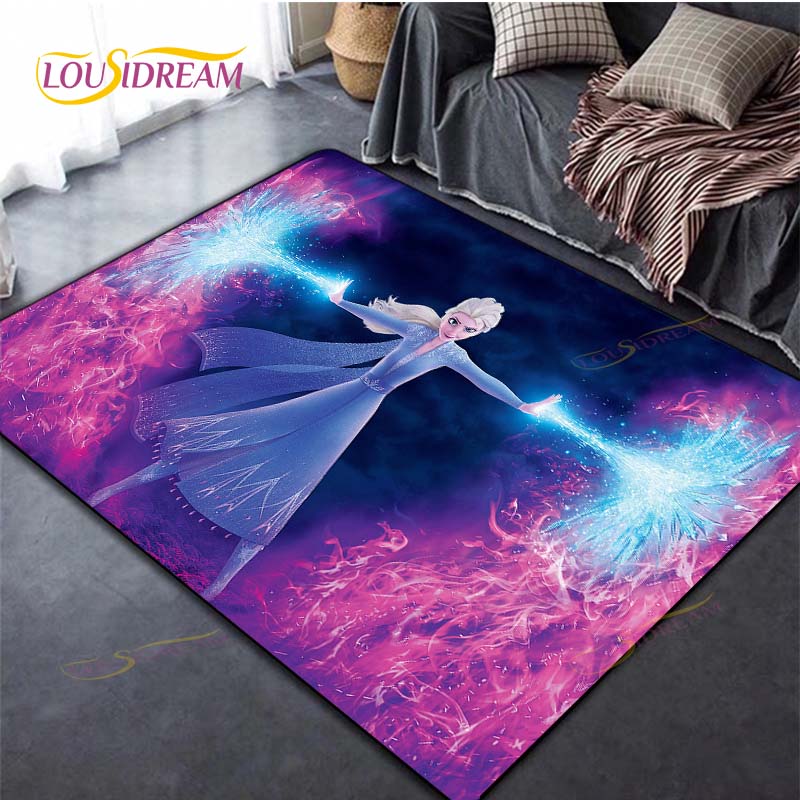 Frozen Carpet Anime Rug Kids Carpets Living Room Tea Table Mats Bedroom Rug Washable Floor Mats Household Area Mat Cute Rug