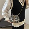 Stylish Casual Commute Chain Crossbody Bucket Bag Women Leopard Print Fall Winter