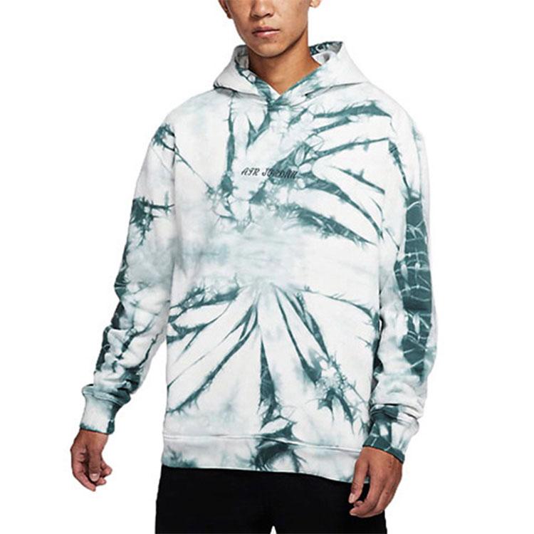 Air Jordan Tie-Dye Sport Hoodie With Large Back Logo Men Tops Green DR2647-133