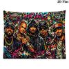 Rapper Wandteppich Ästhetischer Wandbehang Bedruckter Stoffdecke Dekorative Wandteppiche für Schlafzimmer Wohnzimmer Heimdekoration