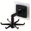 Multifunctional Rotatable Hook 1pc, No Drill Strong Adhesive Sticker Hook, Kitchen Bathroom Utensil Organizer