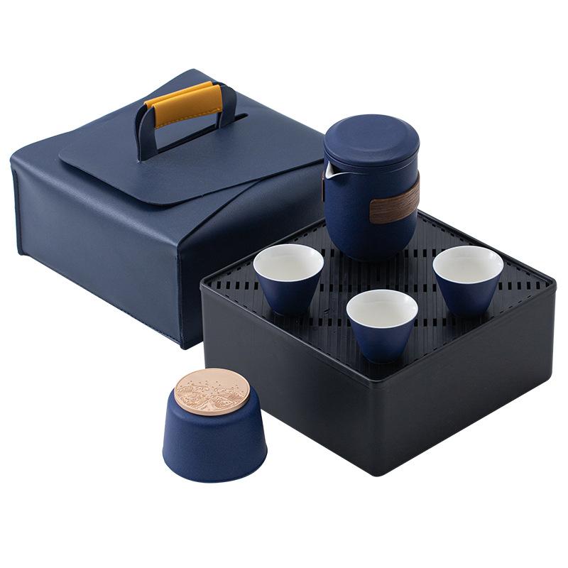 Travel Tea Set Kuaike Cup One Pot Four Cups Portable Bag Kung Fu Tea Set Company Annual Meeting Event Gifts