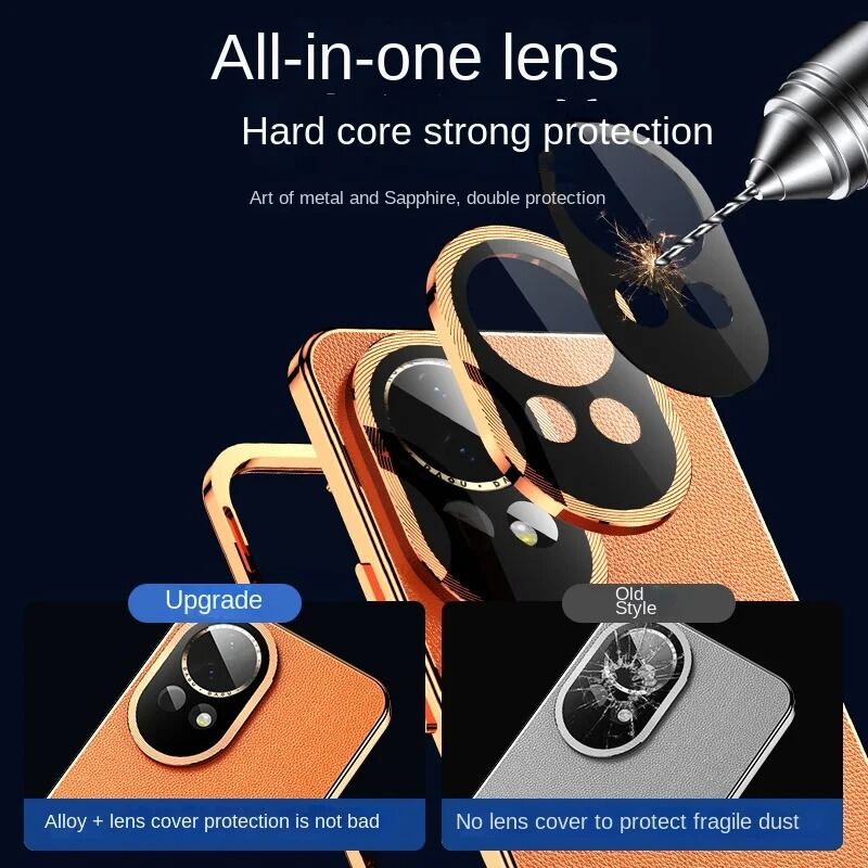 Etui na OnePlus ACE 2 3 3V 11 12 13 Pro, Aluminiowy Bumper z Bokami z Hartowanego Szkła i Skórzanym Tyłem, Bumpery na Telefon