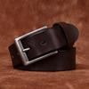Belt Men's Light Luxury Minimalist Retro Washed Thickened and Extra Thick First Layer Cowhide Stainless Steel All-Match Casual Belt Men