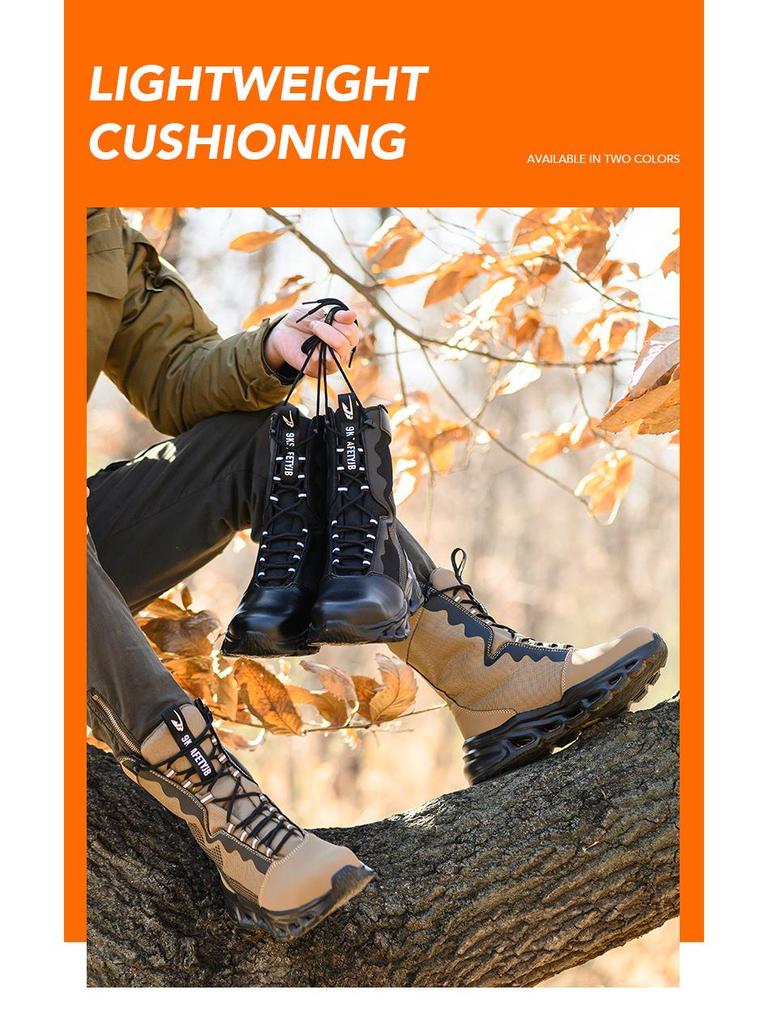 Men's Breathable Water-Resistant Anti-Smash High-Top Work Boots