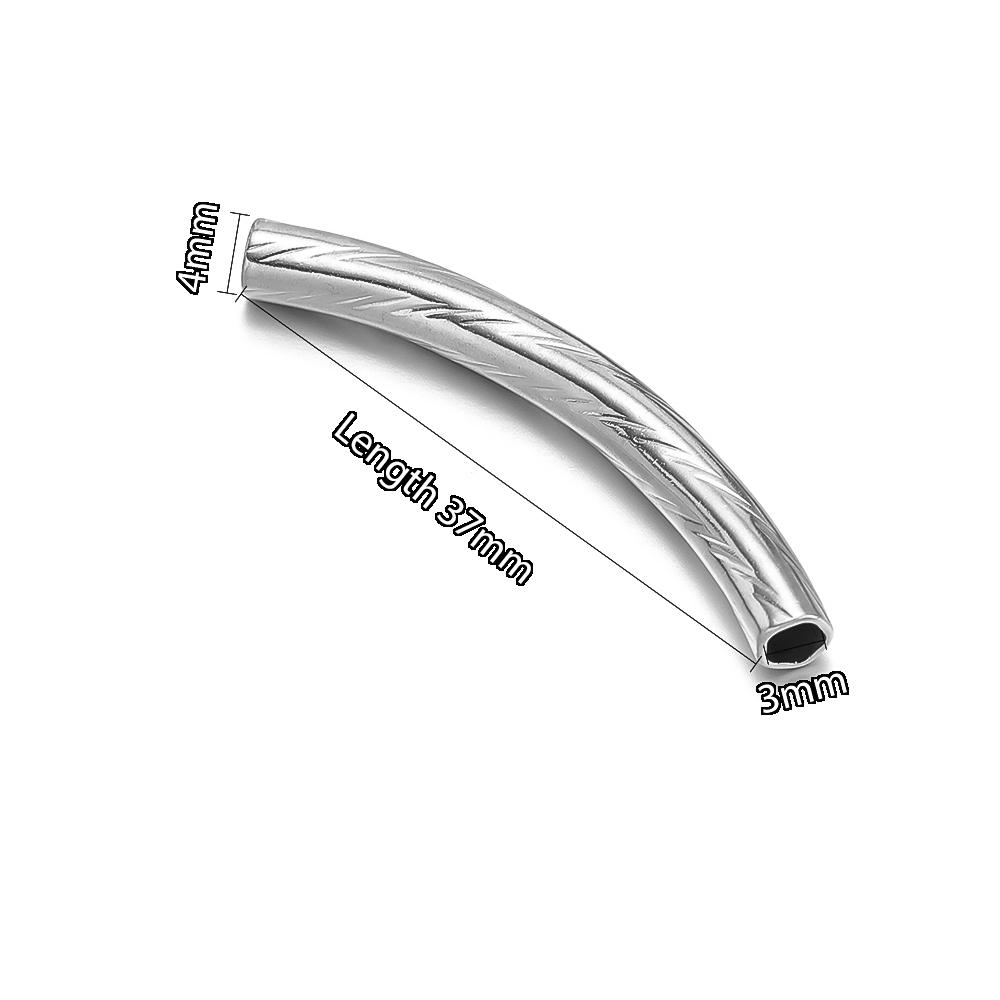 10pcs Stainless Steel Connectors Curved Tube for Jewelry Making Gold Color Straight Beads Bracelet Necklace DIY Jewelry Finding