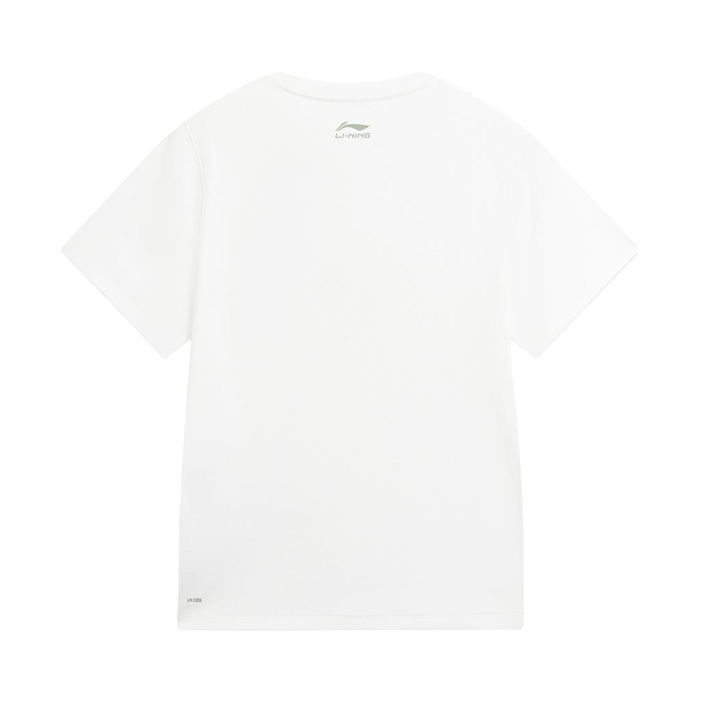 Li-Ning Sport Lifestyle Series Pattern Print Embroidered Round Neck T-Shirt Women tops ATSW310-6