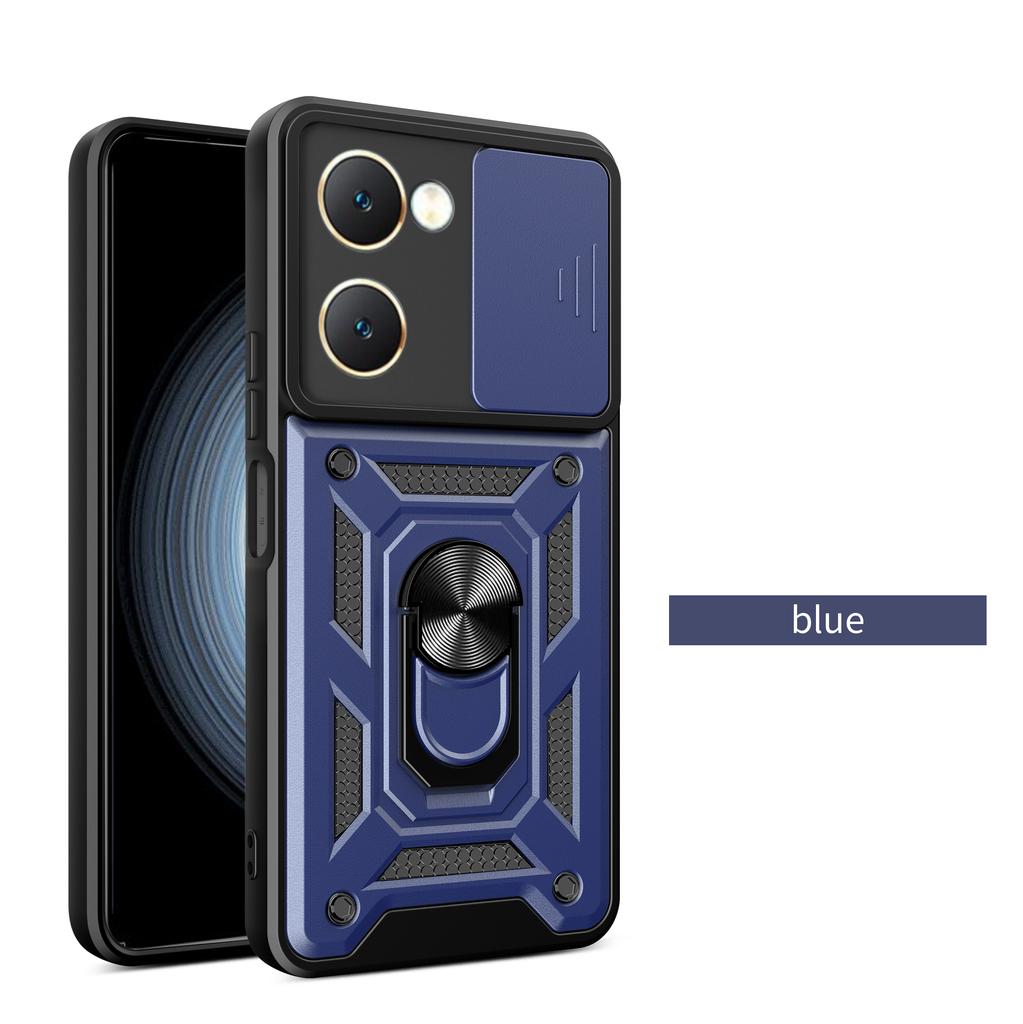 For Vivo Y36 Case Vivo Y27 5G Cover Vivo Y27S Y36 4G 5G Magnetic Ring Holder Armor Phone Case Slide Camera Protect Back Cover
