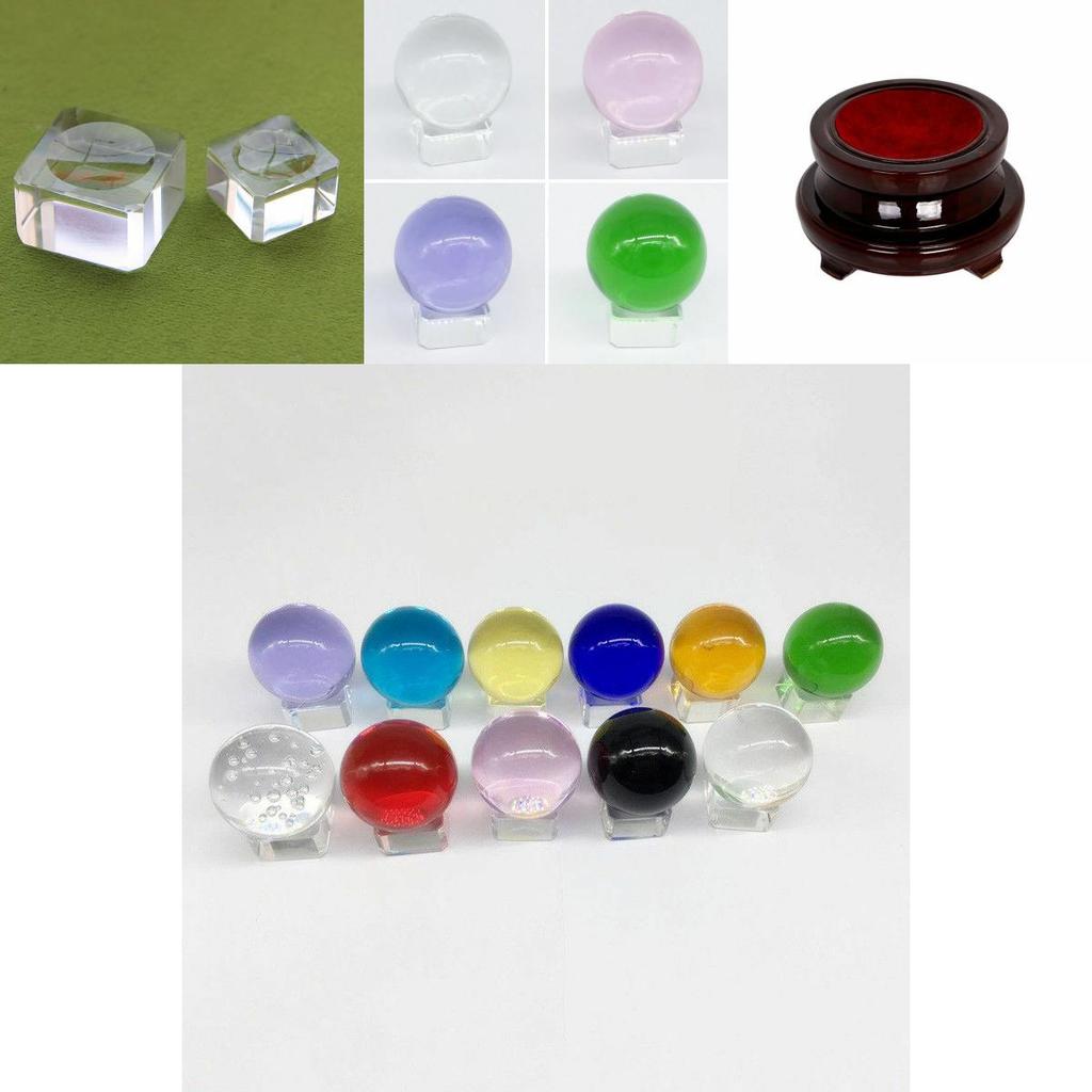 Support de Présentation Élégant en Bois Vintage Support de Base Pour Boule de Cristal Sphère Globe Décoratif