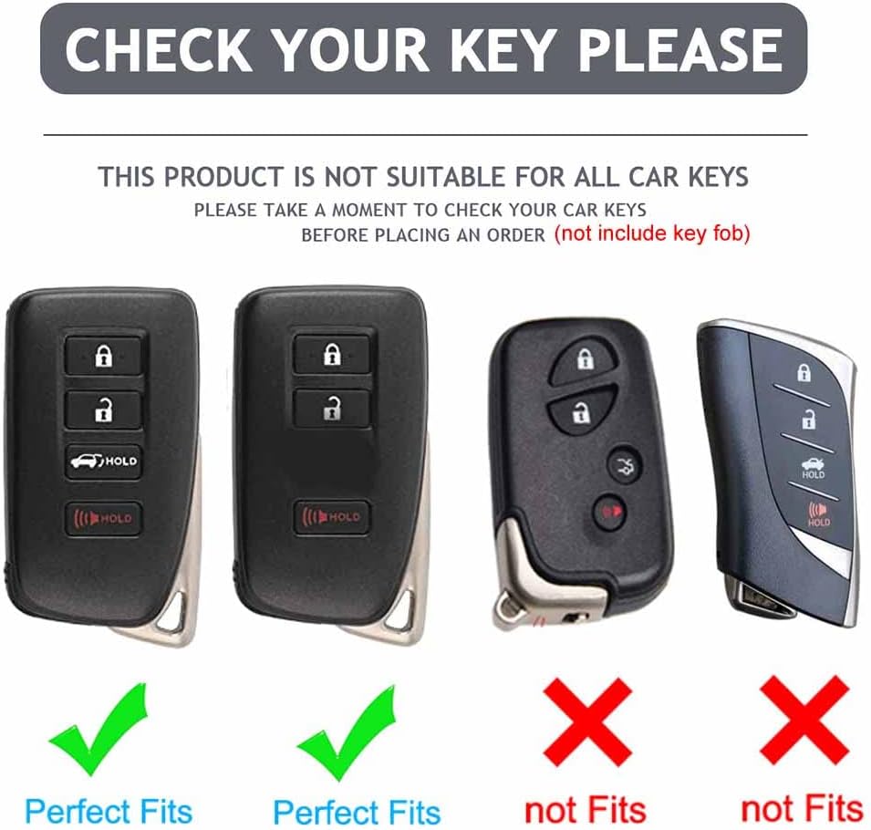 Für Lexus Schlüsselanhänger-Abdeckung, für Lexus ES RX GS GX is LC LS NX RS LX RC Premium Soft TPU Vollständiger Schutz Schlüsselanhänger-Hülle Fernbedienungsschlüsselhalter