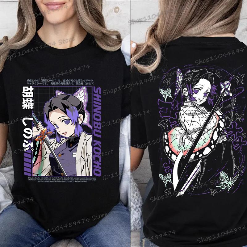 

Kanao Tsuyuri Manga Demon Slayer T-shirts Aesthetics Street Vintage Kimetsu No Yaiba Tops 2025 Summer Fashion Women Men Tshir... S разноцветный