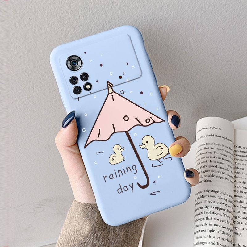 Case For Poco X4 Pro 5G Poco M4 Pro Cute Heart Flower Back Cover Soft Silicone Matte Protective Funda For Xiaomi Poco X6 X5 Pro