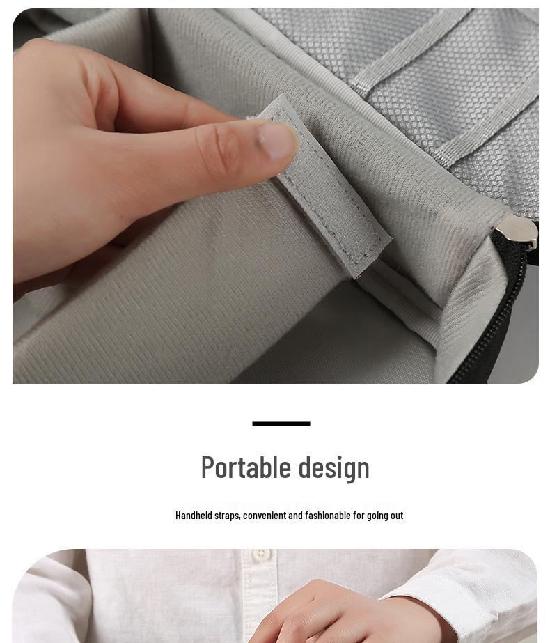 Waterproof Multi-layer Digital Travel Storage Bag for Cables, Earphones, and Makeup - Unisex & Fashionable