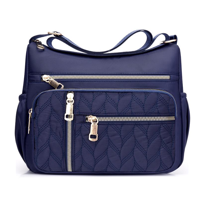 Damen Single Shoulder Crossbody Tasche - Große Kapazität Nylon Canvas mit Mehreren Fächern für Mütter