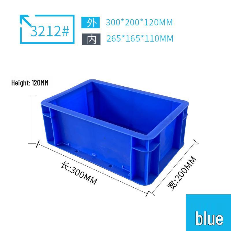 Rectangular Plastic Parts Box with Thickened Walls for Hardware and Tools