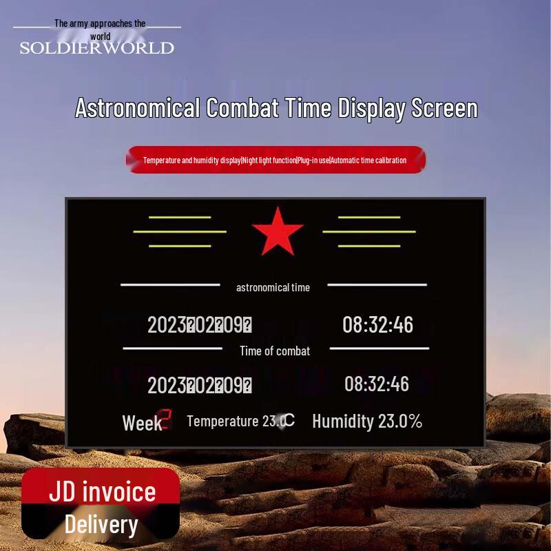 Astronomical Combat Time Clock with Temp & Humidity Display