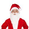 Santa Claus Beard Realistic Curly Fluffy Soft Elastic Band Costume Accessories Adults/Kids Christmas Performance Santa Fake White Handlebar