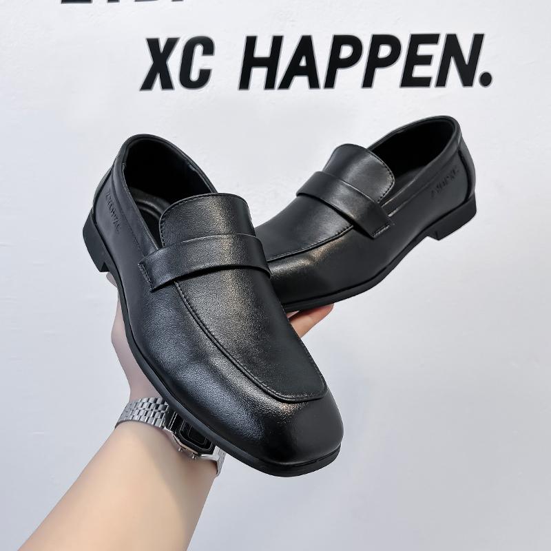 Fashion Italian Men Casual Leather Hand-Made Business Shoes Classic Round Toe Soft Bottom Loafers New Outdoor Flat Designer Walking Shoe