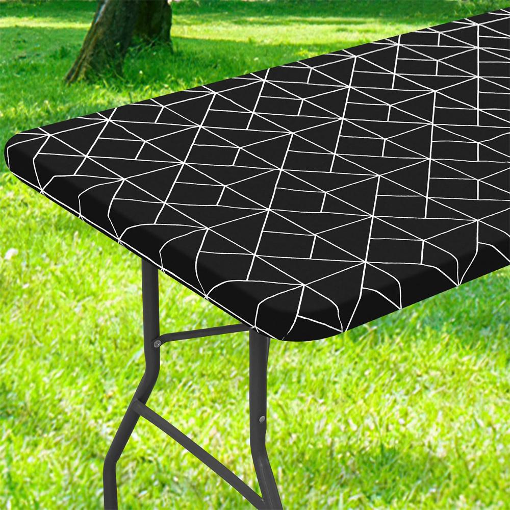 Homaxy Rechteckige Tischdecke Abdeckung Wasserdichte Tischdecke Passend für Klapptische Waschbarer Tischschutz Camping Outdoor 30x72