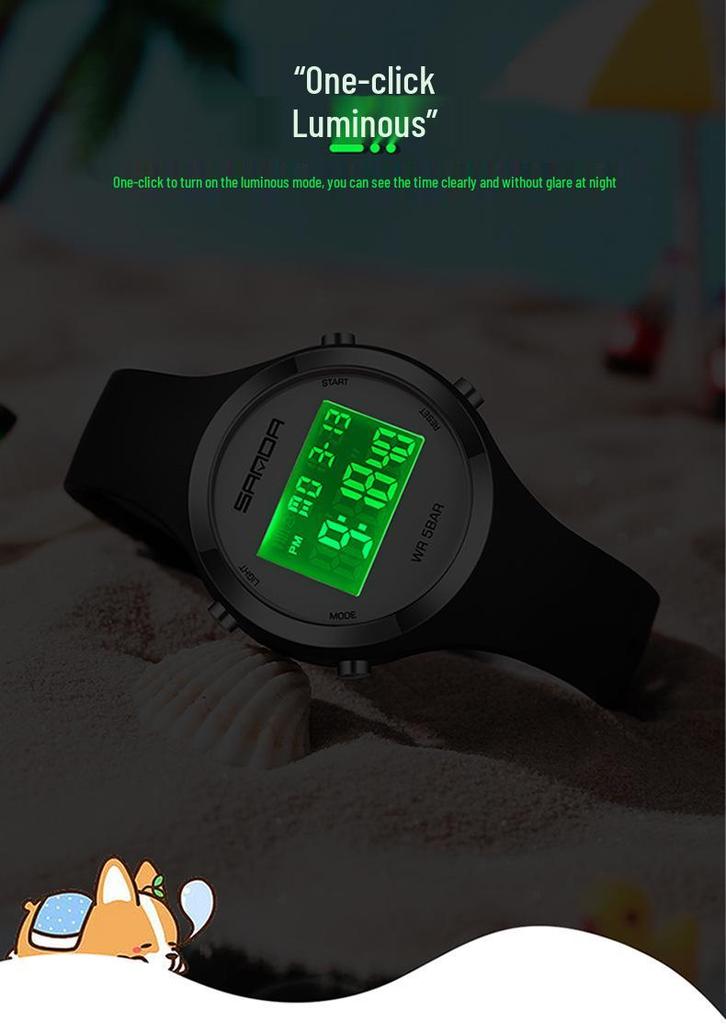 Sanda Colorful Multi-Function Waterproof Sports Watch for Men & Women