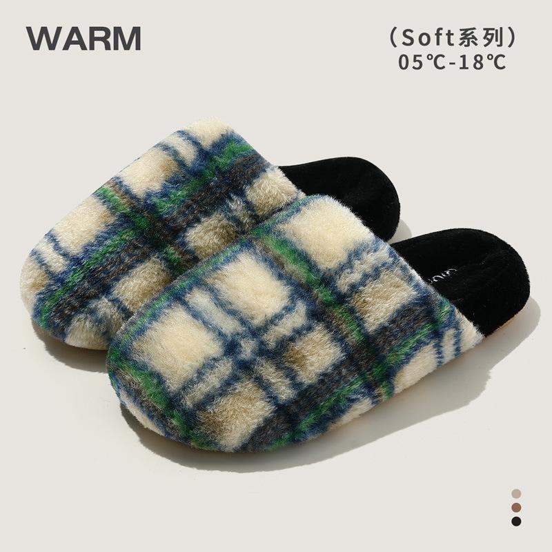 Cotton slippers winter new indoor home warm fluffy thick-soled non-slip cotton shoes winter