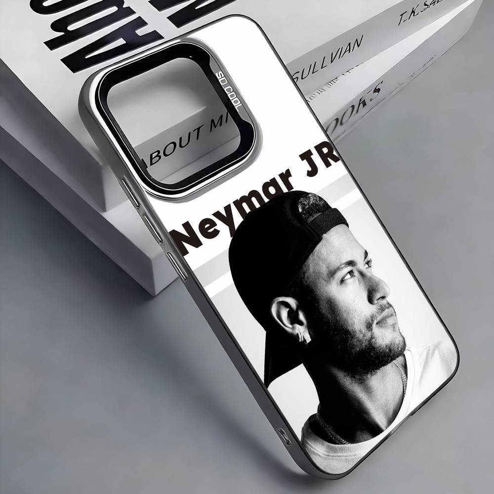 Football 10 For N-Neymar Phone Case For iPhone 17,16,15,14,13,12,11 Plus,Pro Max,Colored Silver Phone Case