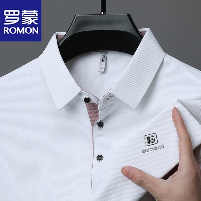ROMON Men's Summer Business Casual Polo Shirt