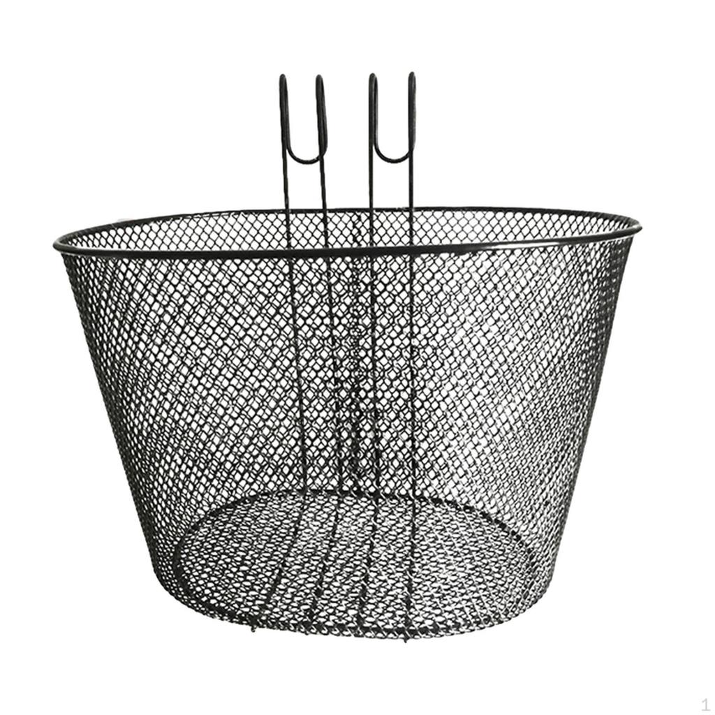 Iron Mesh Bike Basket Quick Release Front Handlebar Mountain Accessories Portable Adjustable