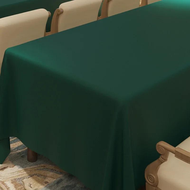 Solid Color Conference Staff  Tablecloth Rectangular High-grade Exhibition Activity Table Cloth Banquet Exhibition Table Skirt