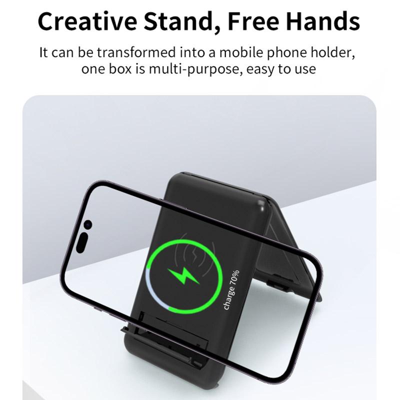 New Multi-function Universal Smart Adapter Card Storage Box 15W Wireless Charging for iPhone Travel Portable Storage Bag