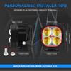 1/2pcs Car DRL LED Work Spot Light Motorcycle Spotlights 4x4 Offroad white red yellow Strobe Fog Lamp 12V Automotive Accessories