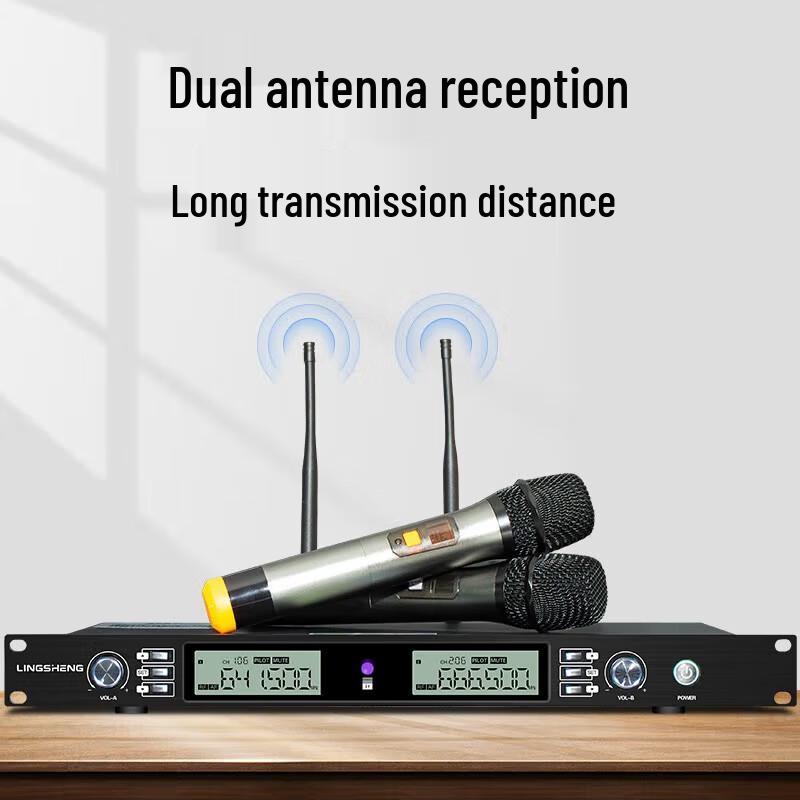 LINGSHENG MC-08S Dual Handheld Wireless Microphone System (CN version)