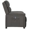 Electric Recliner Chair Dark Gray Fabric