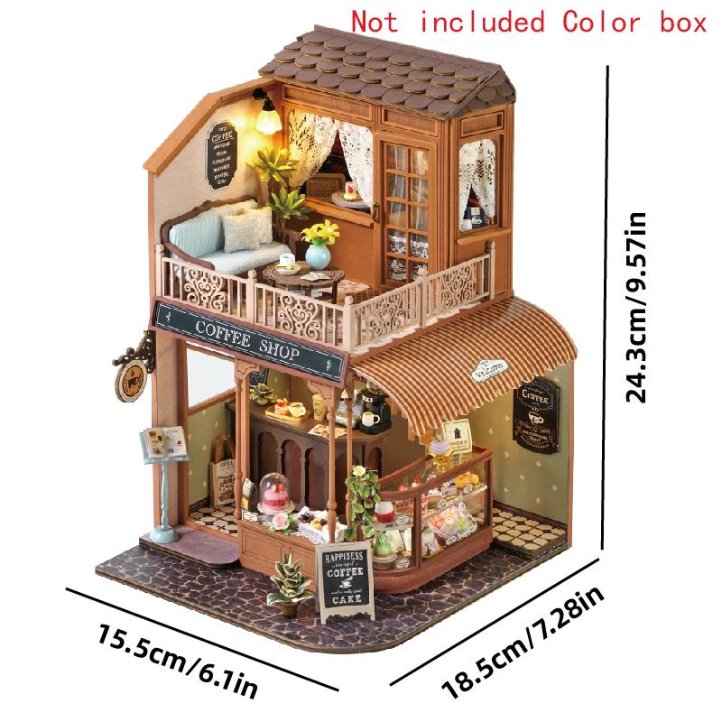 Diy Big Wooden Dollhouse  Furniture Light Kit Doll House Casa Miniature Accessories Wooden Toys Christmas Birthday Gifts New