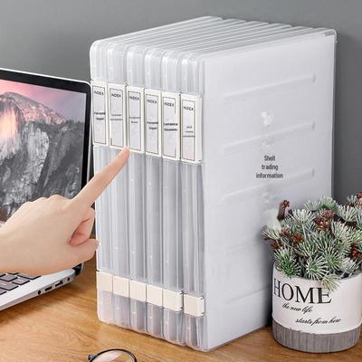 Organizzatore di documenti trasparente A4: Scatola Spessa in Plastica per Archivio e Porta Voucher