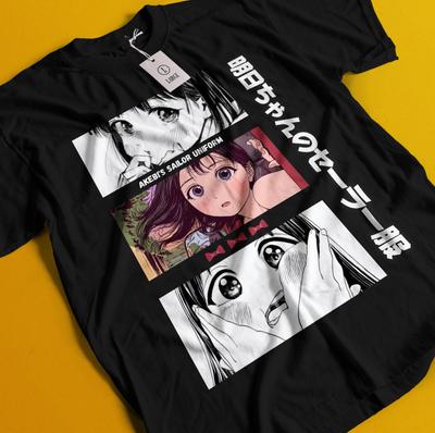 Chemise Uniforme de Marin Akebi T-shirt Komichi T-shirt Erika Tee Kao Hotaru Oshizu - T-shirt Graphique d'Été en Coton pour Hommes